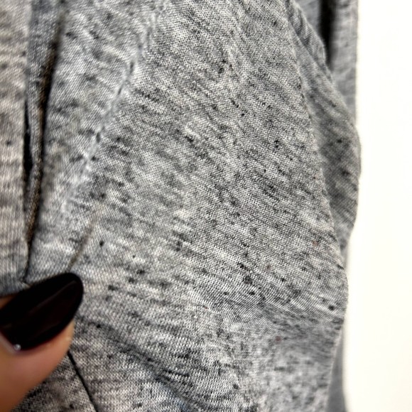 We The Free Womens Top Size Large Heathered Gray Linen Blouse 3/4 Sleeve - Picture 15 of 16